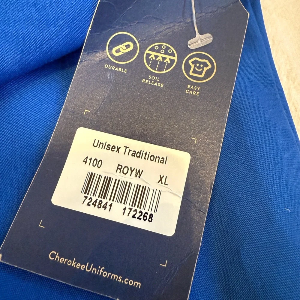 NWT Cherokee Originals Traditional Blue Scrub Pants Size XL - Picture 4 of 5